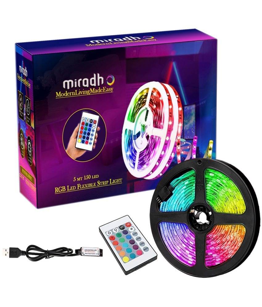     			MIRADH - Multicolor 5Mtr LED Strip ( Pack of 1 )