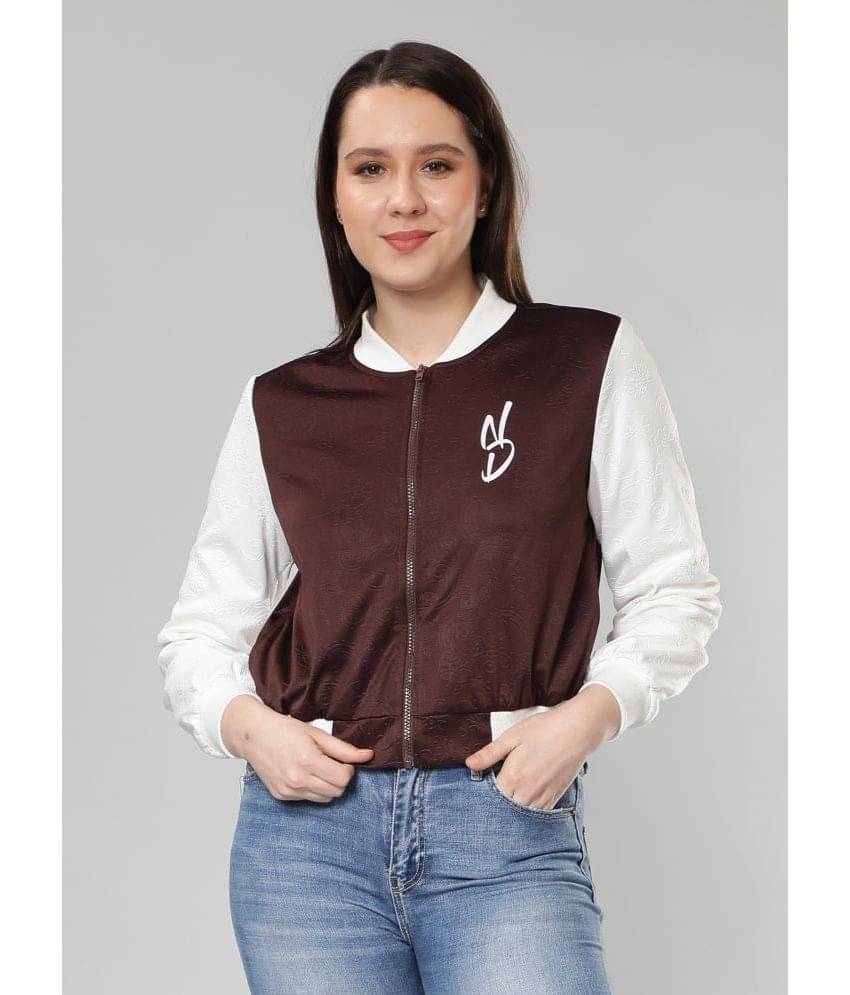     			NUEVOSDAMAS Women Varsity Jacket ( Brown )