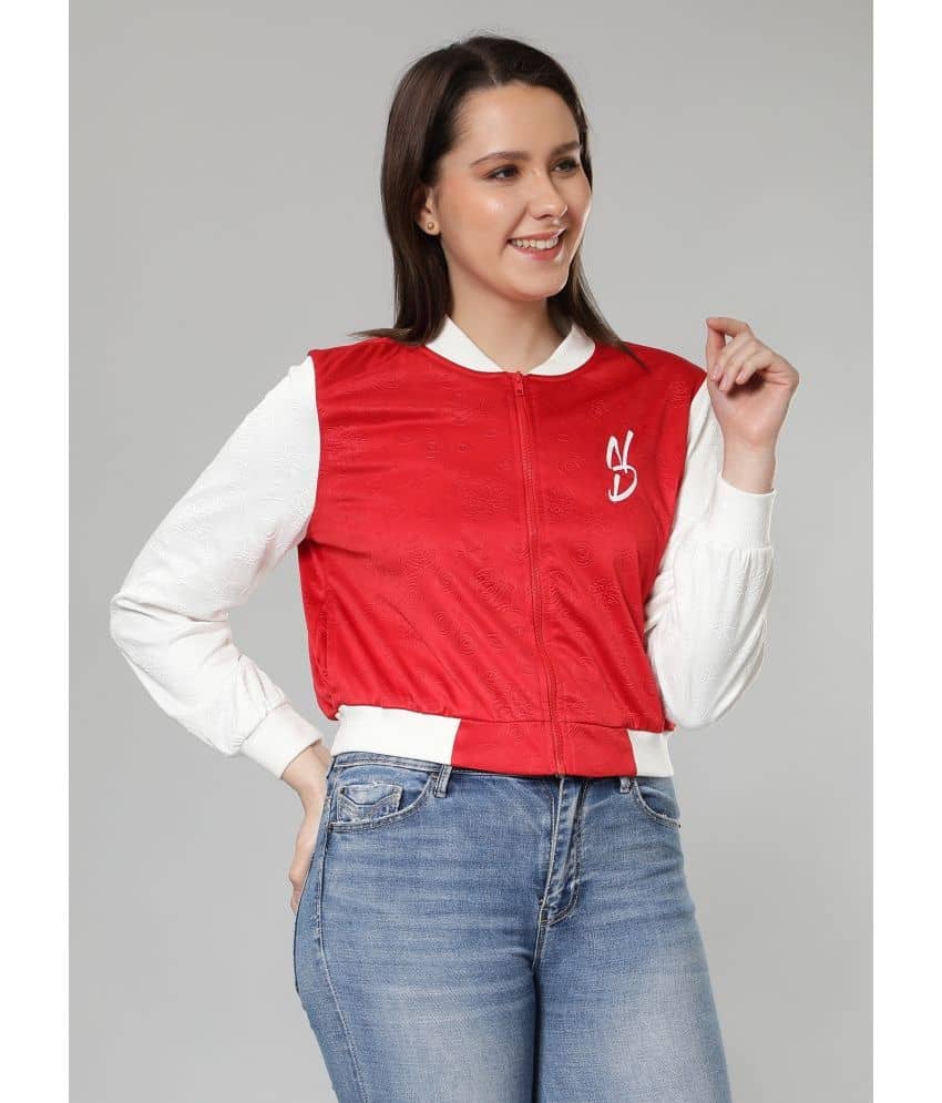 NUEVOSDAMAS - Polyester Red Varsity Jackets Pack of 1 - Jackets & Coats | Buy online on ZillyBuy