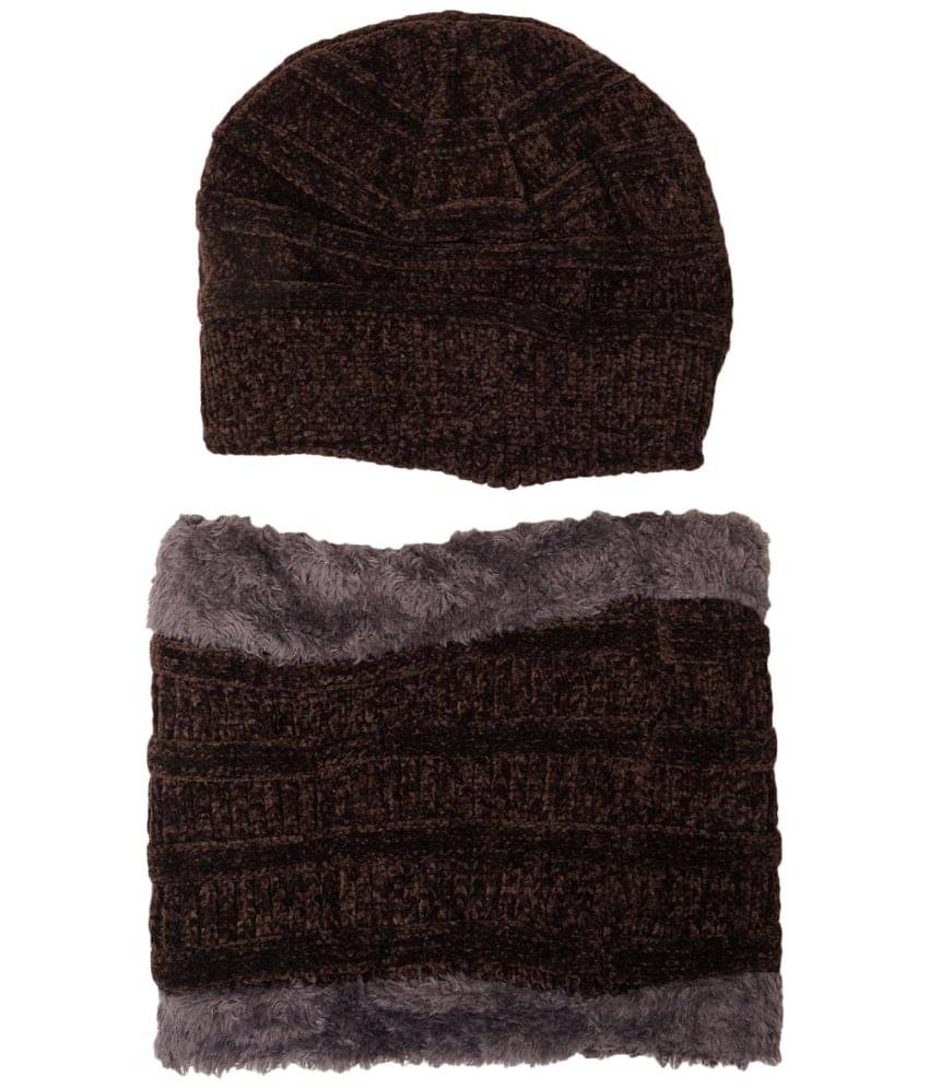     			PENYAN - Brown Woollen Women's Cap ( Pack of 1 )