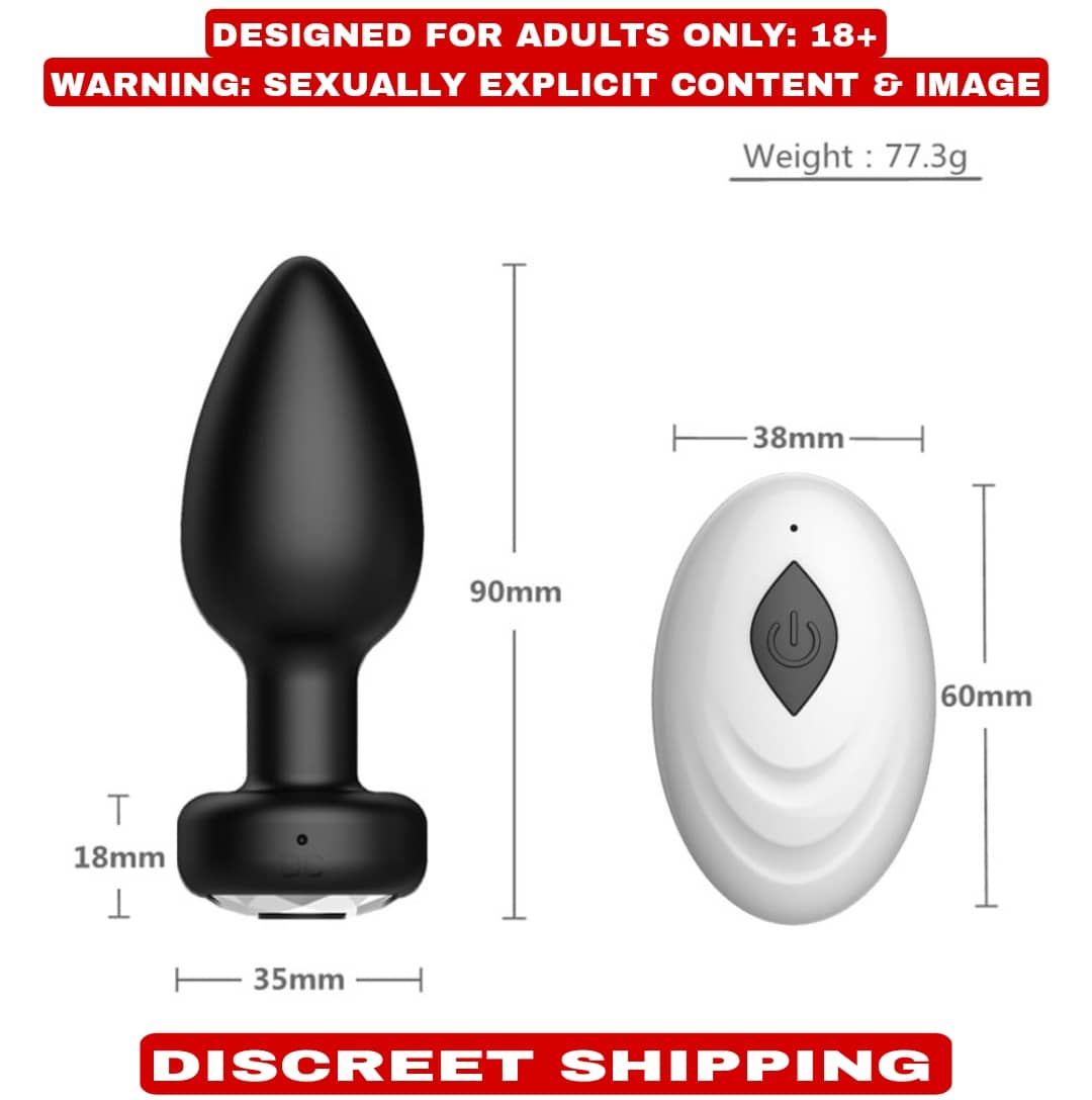 Powerful 10 Vibration Usb Rechargable  Remote Control Vibrating Anal Butt Plug For  Men And Women