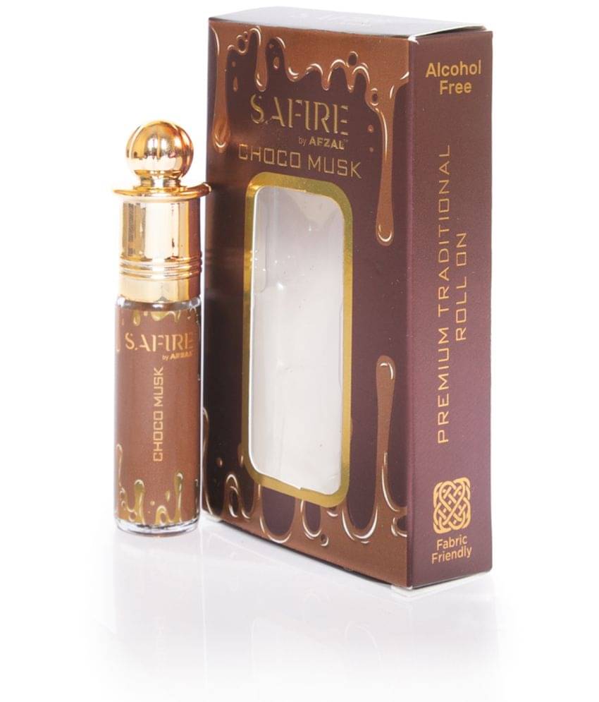     			SAFIRE CHOCO MUSK ATTAR (COMBO PACK 6ML*2) ROLL-ON PERFUME OIL FOR MEN AND WOMEN