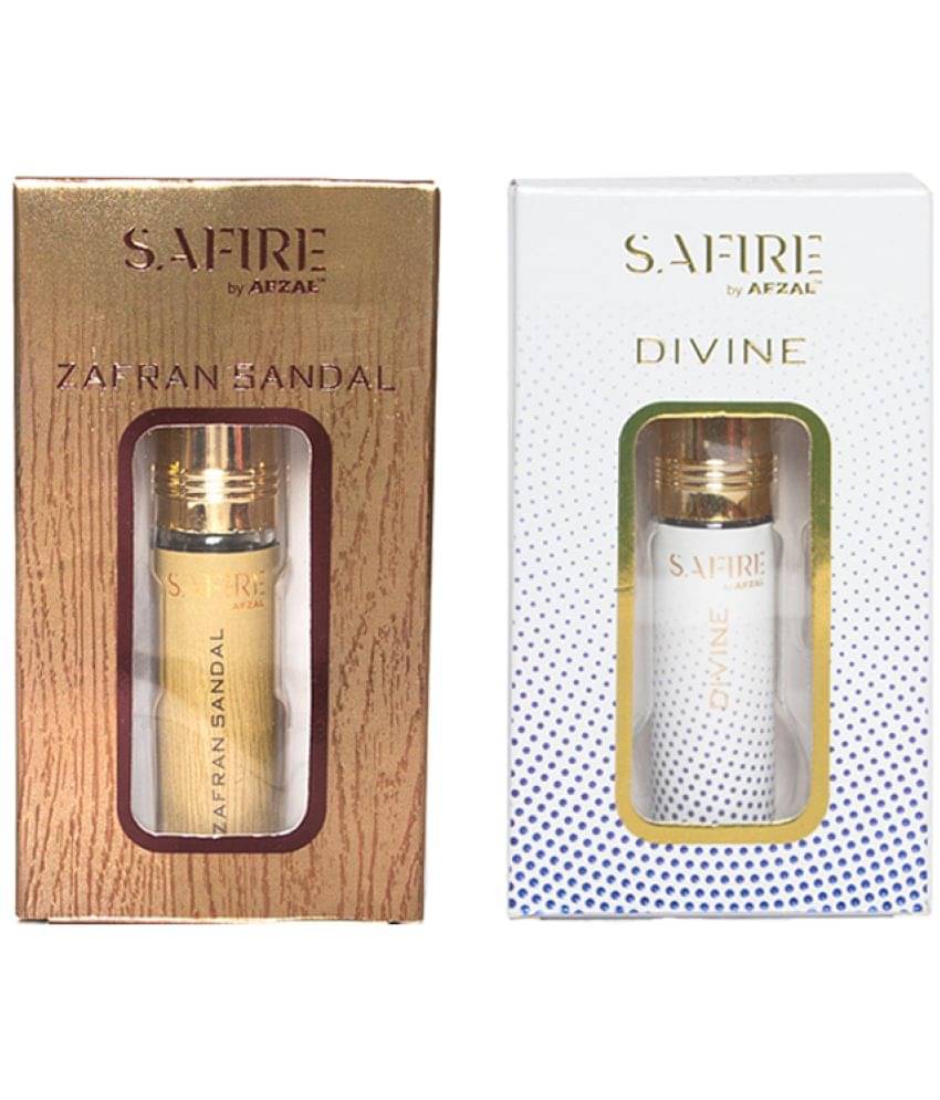     			SAFIRE ZAFRAN SANDAL & DIVINE ATTAR (COMBO PACK 6ML*2) ROLL-ON PERFUME OIL FOR MEN AND WOMEN