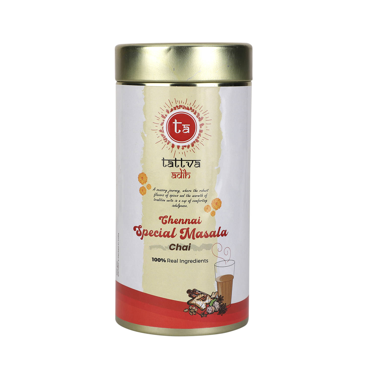     			Tattva Adih Masala Chai Tea Powder Ginger, Cardamon 100 gm