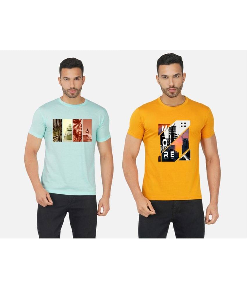     			CHOZI Pack of 2 Cotton Blend Regular Fit Men's T-Shirt ( Multicolor )