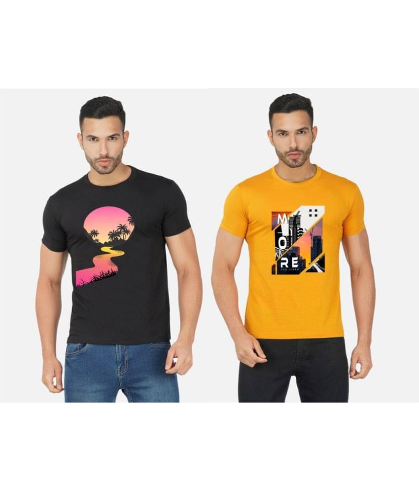     			CHOZI Pack of 2 Cotton Blend Regular Fit Men's T-Shirt ( Multicolor )