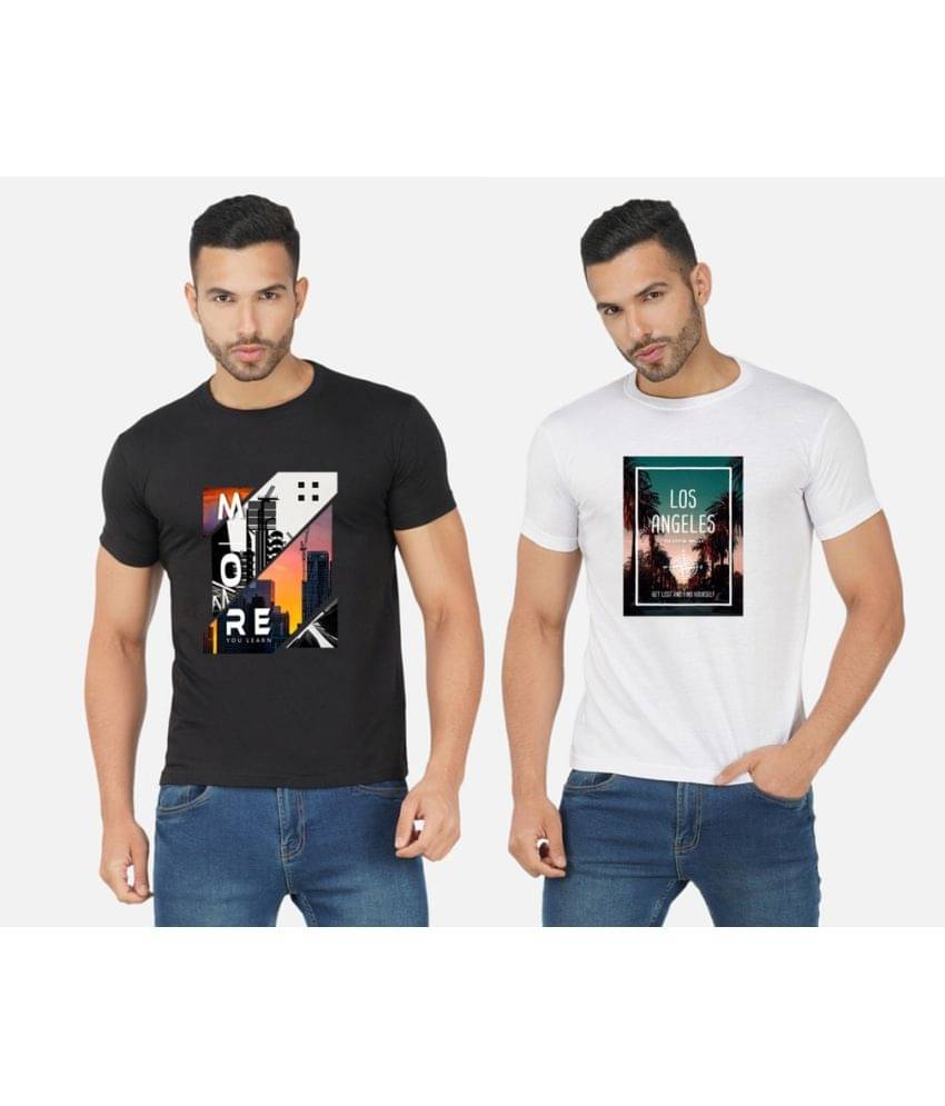     			CHOZI Pack of 2 Cotton Blend Regular Fit Men's T-Shirt ( Multicolor )