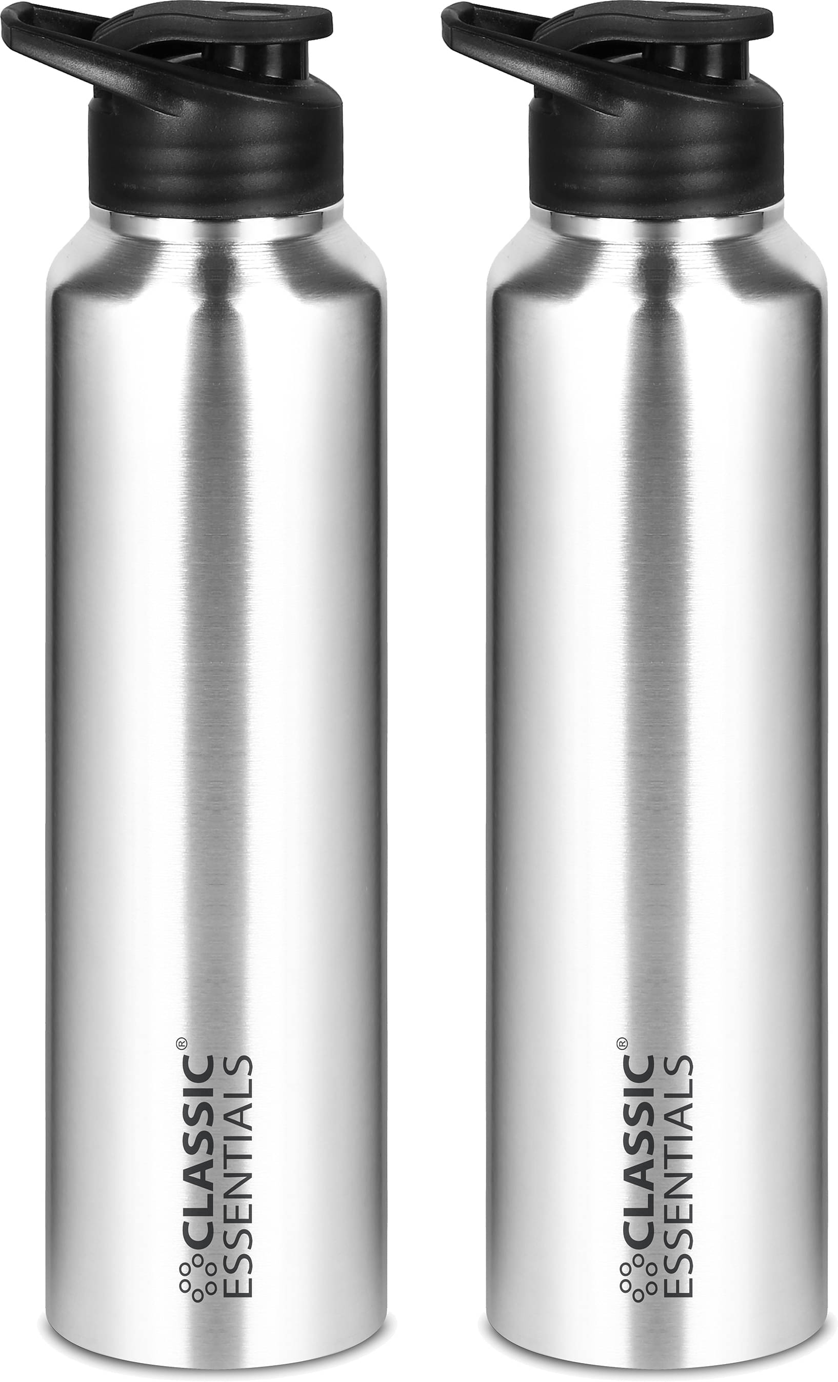     			Classic Essentials Inox Spring + Sipper Water Bottle Silver Water Bottle 900 mL ( Set of 2 )