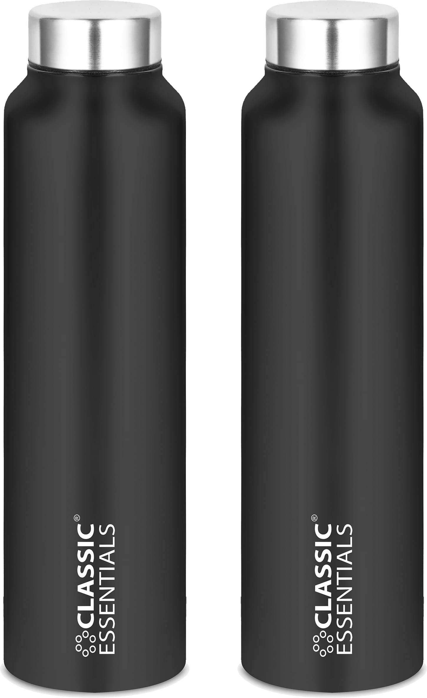     			Classic Essentials Inox Spring Water bottle Black Water Bottle 900 mL ( Set of 2 )