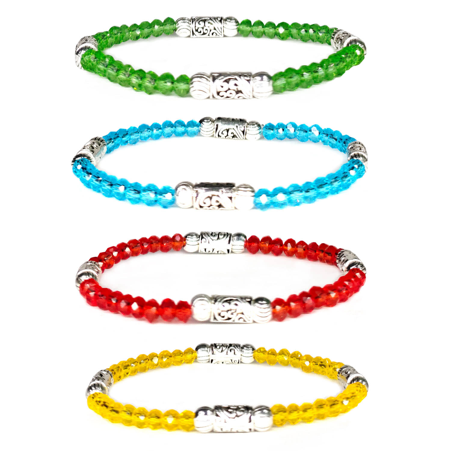 DAIVYA WELLNESS - Multicolor Bracelet ( Pack of 4 ) - Bangles & Bracelets | Buy online on ZillyBuy