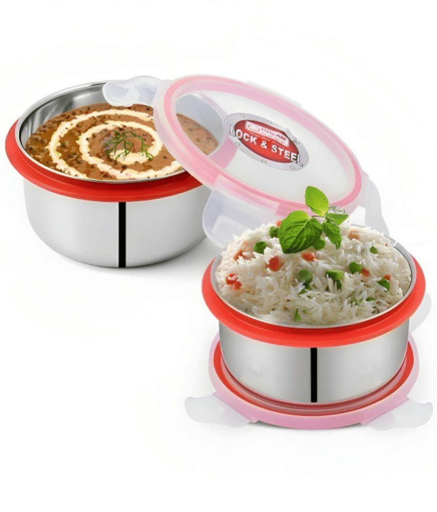 Dream Home Click n Lock 350 Steel Food Container Set of 6 350 mL