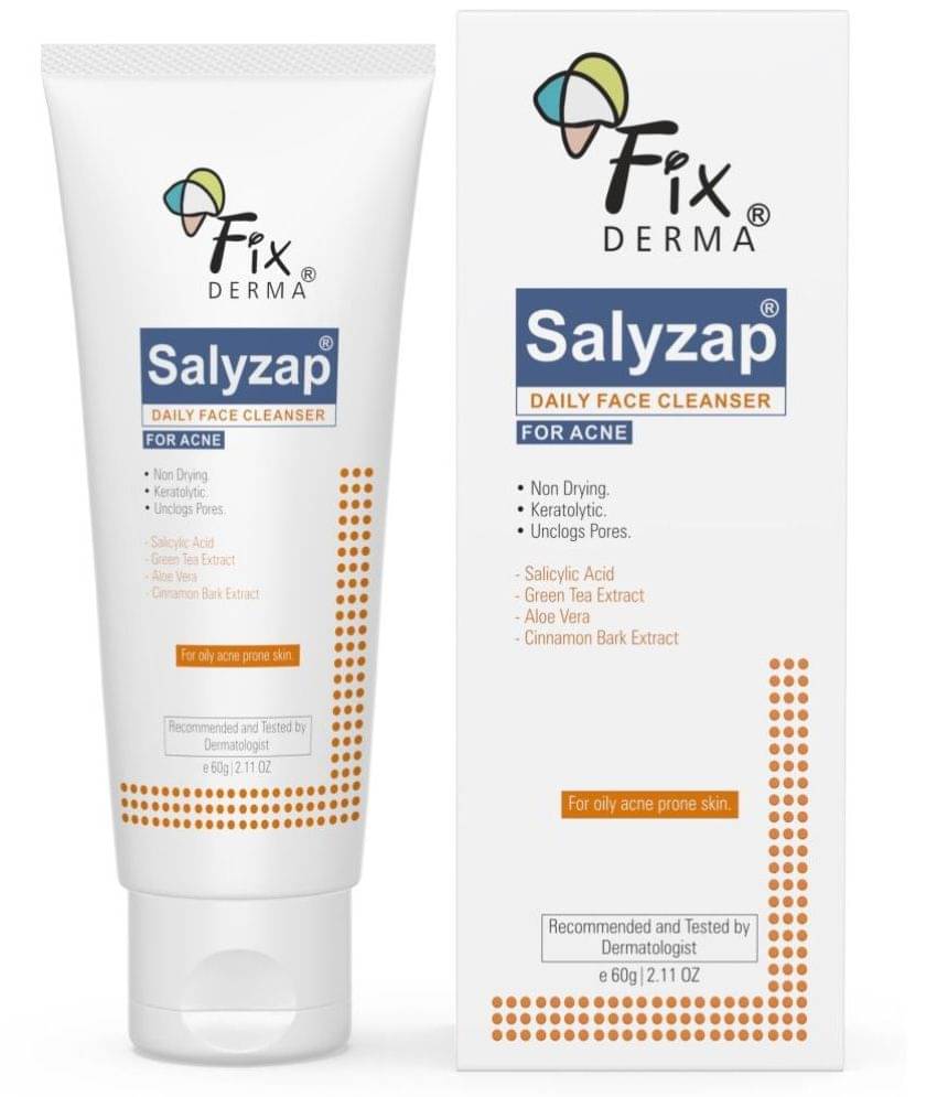     			Fixderma 2% Salicylic Acid , Salyzap for Oily & Acne Prone Skin Face Wash 60ml, (Pack of 1)