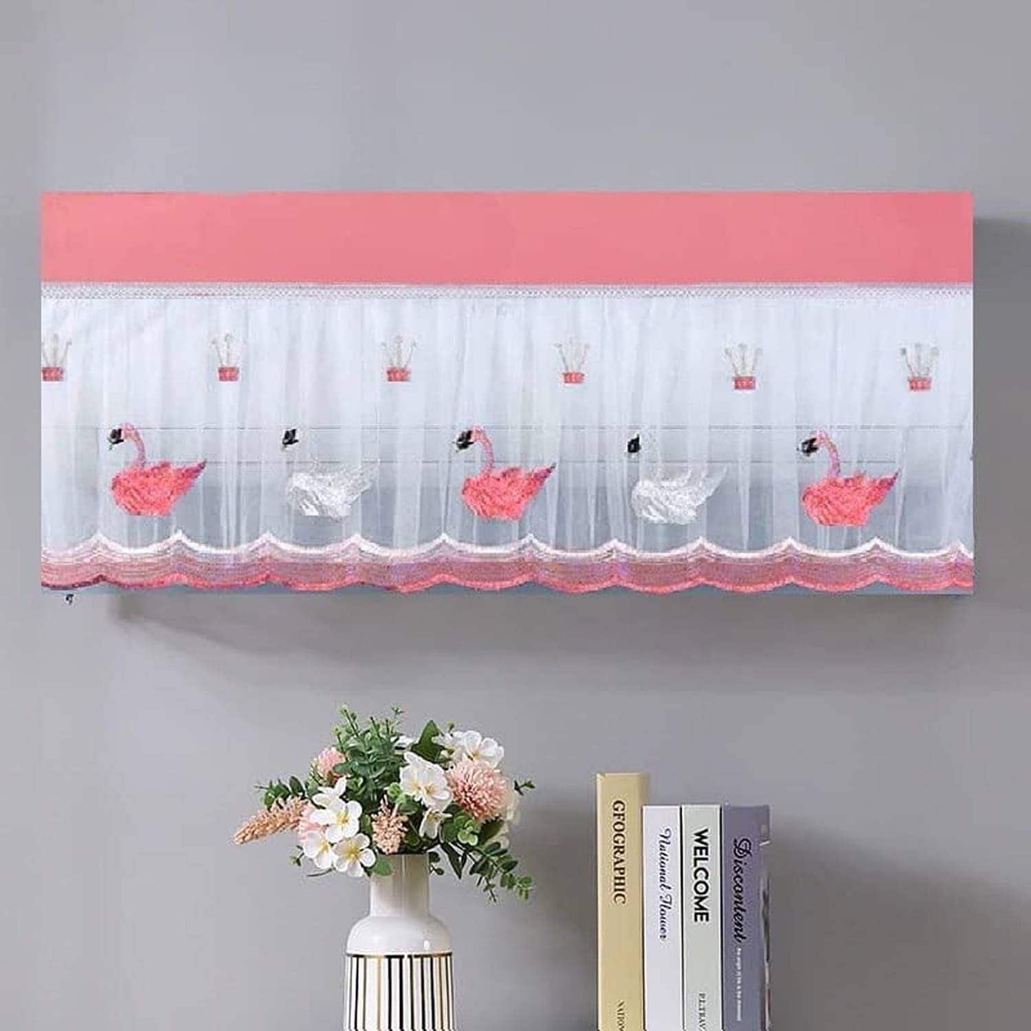 Single PVC Pink AC Cover for 1.5 Ton Split AC Single PVC Pink AC Cover for 1.5 Ton Split AC