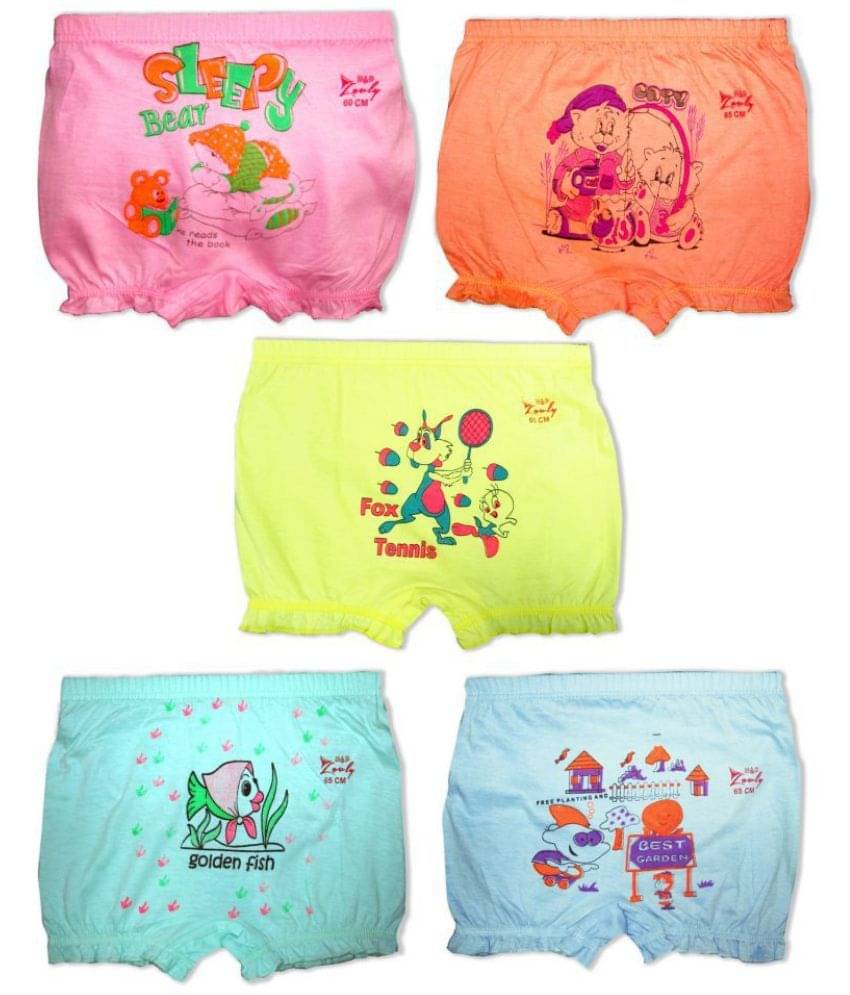     			HAP Pack of 5 Unisex 100% Cotton Bloomers ( Multi Color )