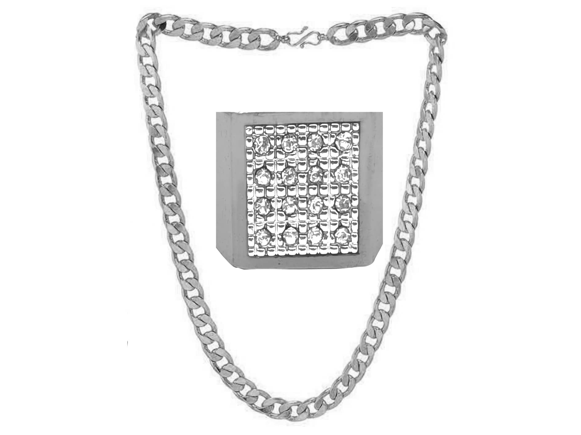 JIPPA Silver Plated Chain ( Set of 2 )
