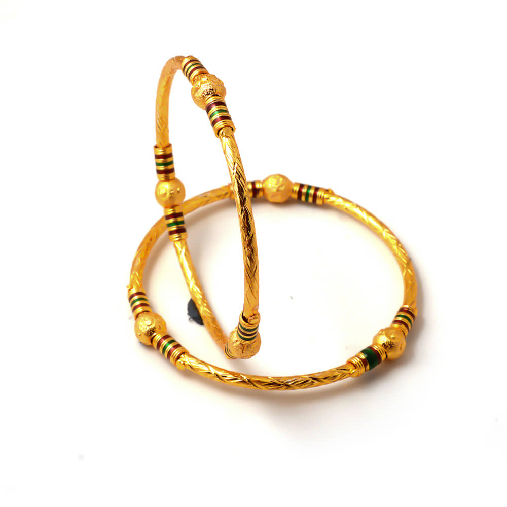 Jewar Mandi - Gold Kada Set ( Pack of 1 ) - Bangles & Bracelets | Buy online on ZillyBuy