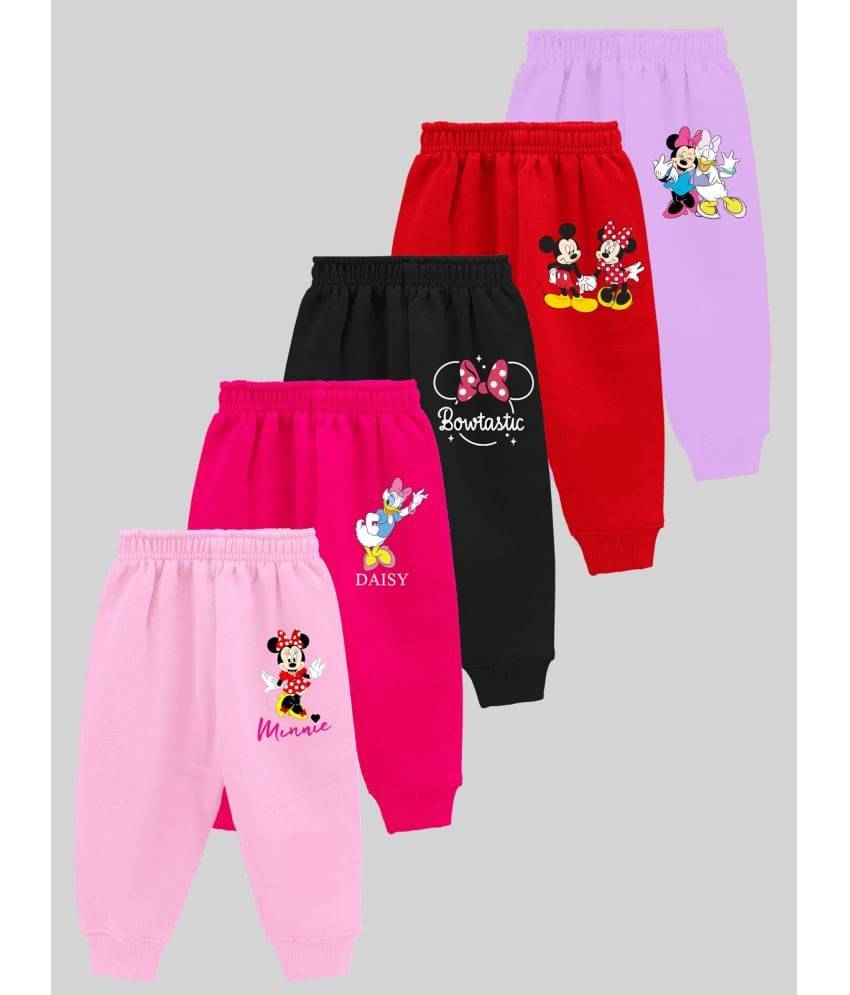     			Kuchipoo Pack of 5 Baby Girls Cotton Blend Trackpant ( Multicolor2 )
