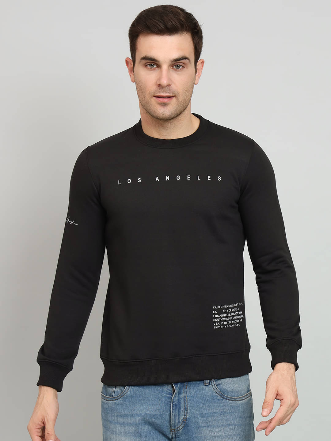 OGEN Cotton Blend Round Neck Men's Sweatshirt - Black ( Pack of 1 ) OGEN Cotton Blend Round Neck Men's Sweatshirt - Black ( Pack of 1 )