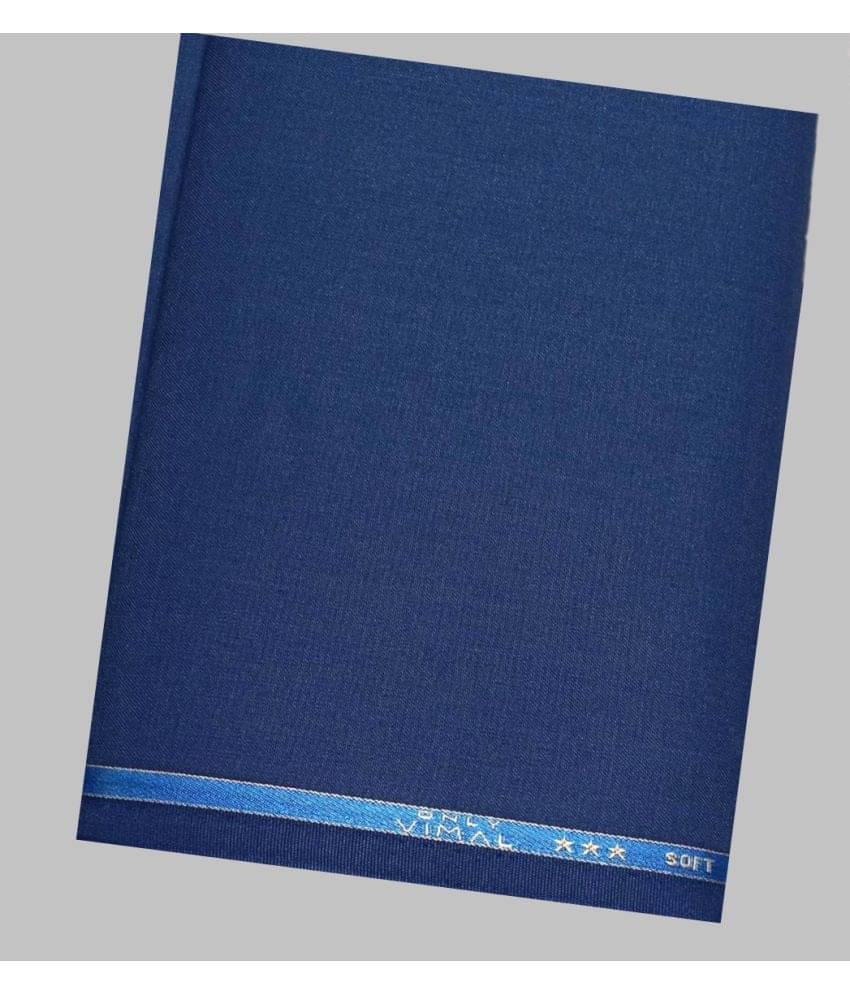 ONLY VIMAL - Blue Polyester Blend Men's Unstitched Pant Piece ( Pack of 1 ) ONLY VIMAL - Blue Polyester Blend Men's Unstitched Pant Piece ( Pack of 1 )