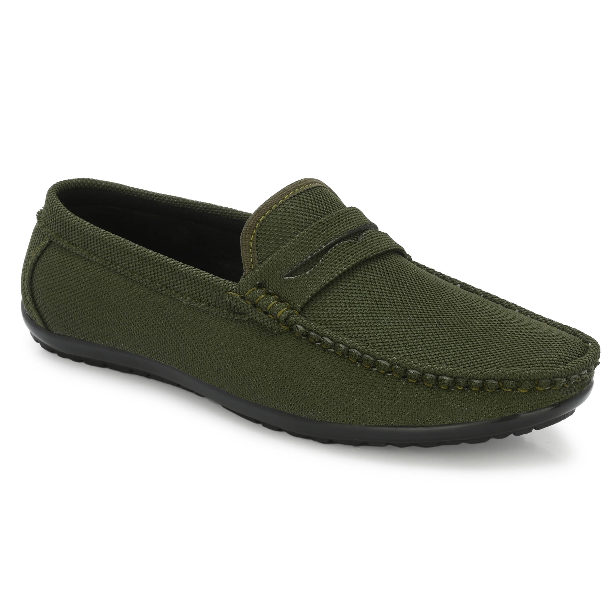     			Stylelure Green Mesh Knit Loafers - Green Men's Slip-on Shoes