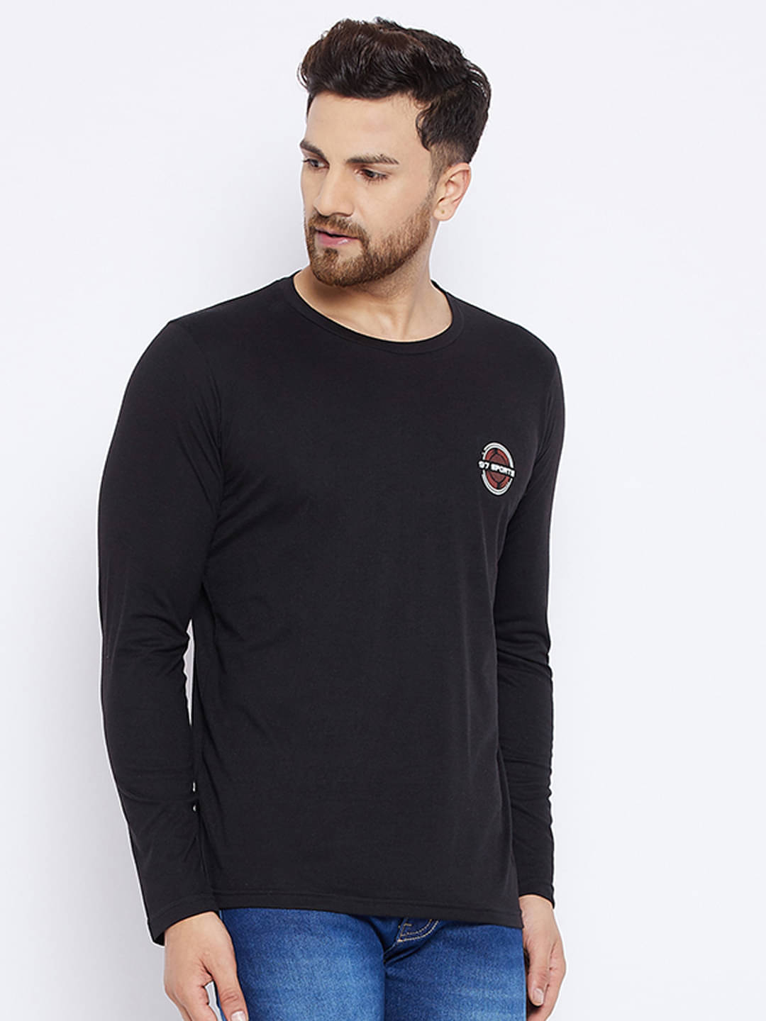     			The Million Club Pack of 1 Polyester Regular Fit Men's T-Shirt ( Black )
