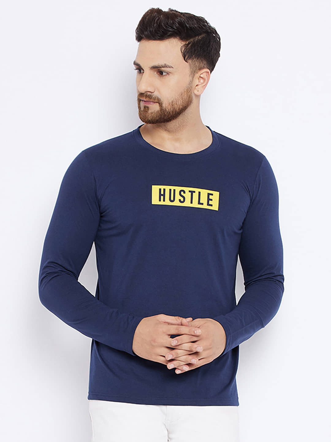 The Million Club Pack of 1 Polyester Regular Fit Men's T-Shirt ( Navy )
