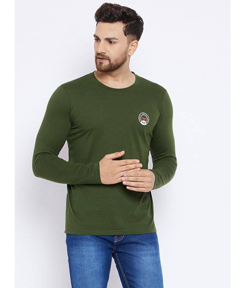     			The Million Club Pack of 1 Polyester Regular Fit Men's T-Shirt ( Olive )