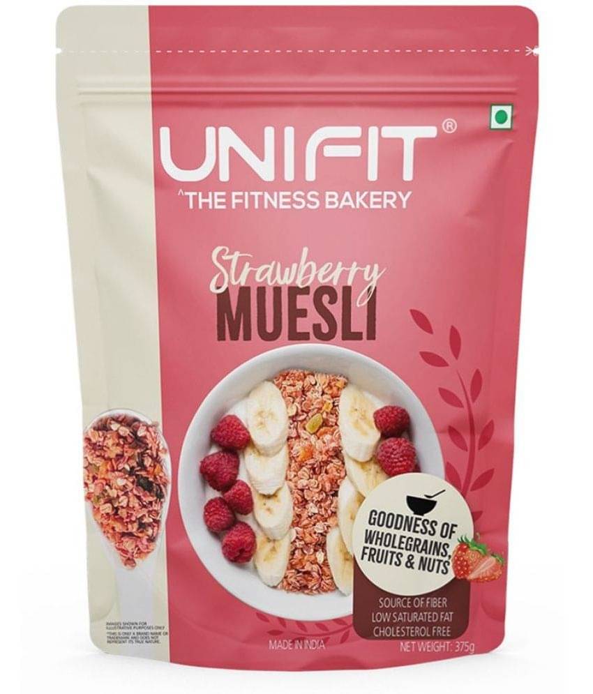     			UNIFIT Healthy & Delicious Breakfast Cereal Strawberry Muesli 375 gm