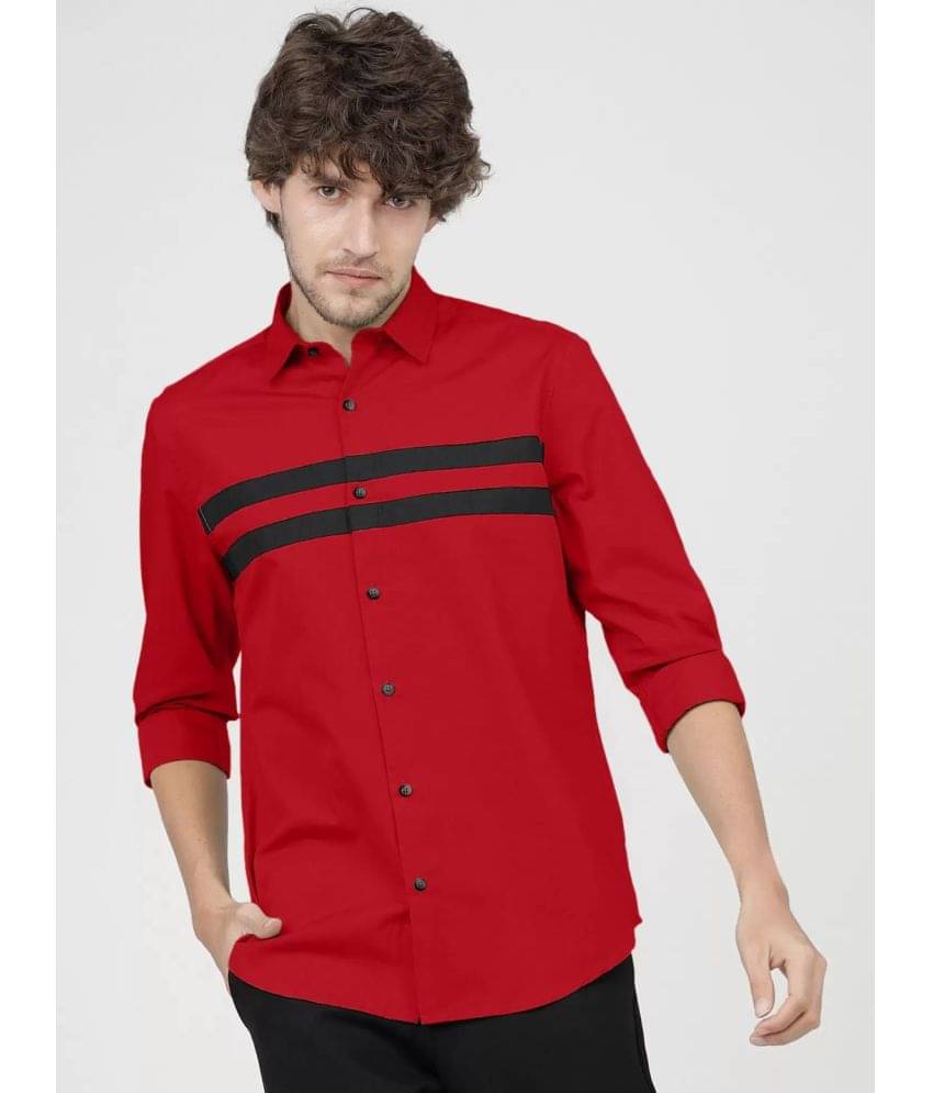     			VERTUSY Cotton Blend Regular Fit Striped Full Sleeves Men's Casual Shirt - Red ( Pack of 1 )