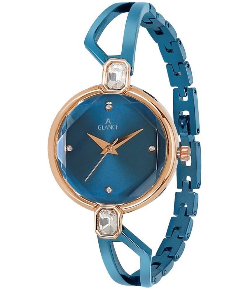     			Aglance - Blue Metal Analog Womens Watch