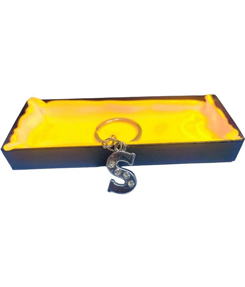 Americ Style - Silver Men's Alphabet Keychain ( Pack of 7 )