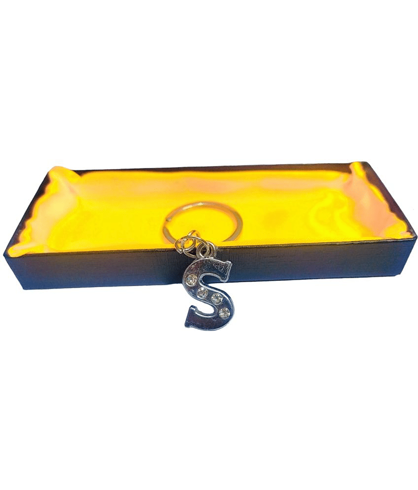 Americ Style - Silver Men's Alphabet Keychain ( Pack of 2 )