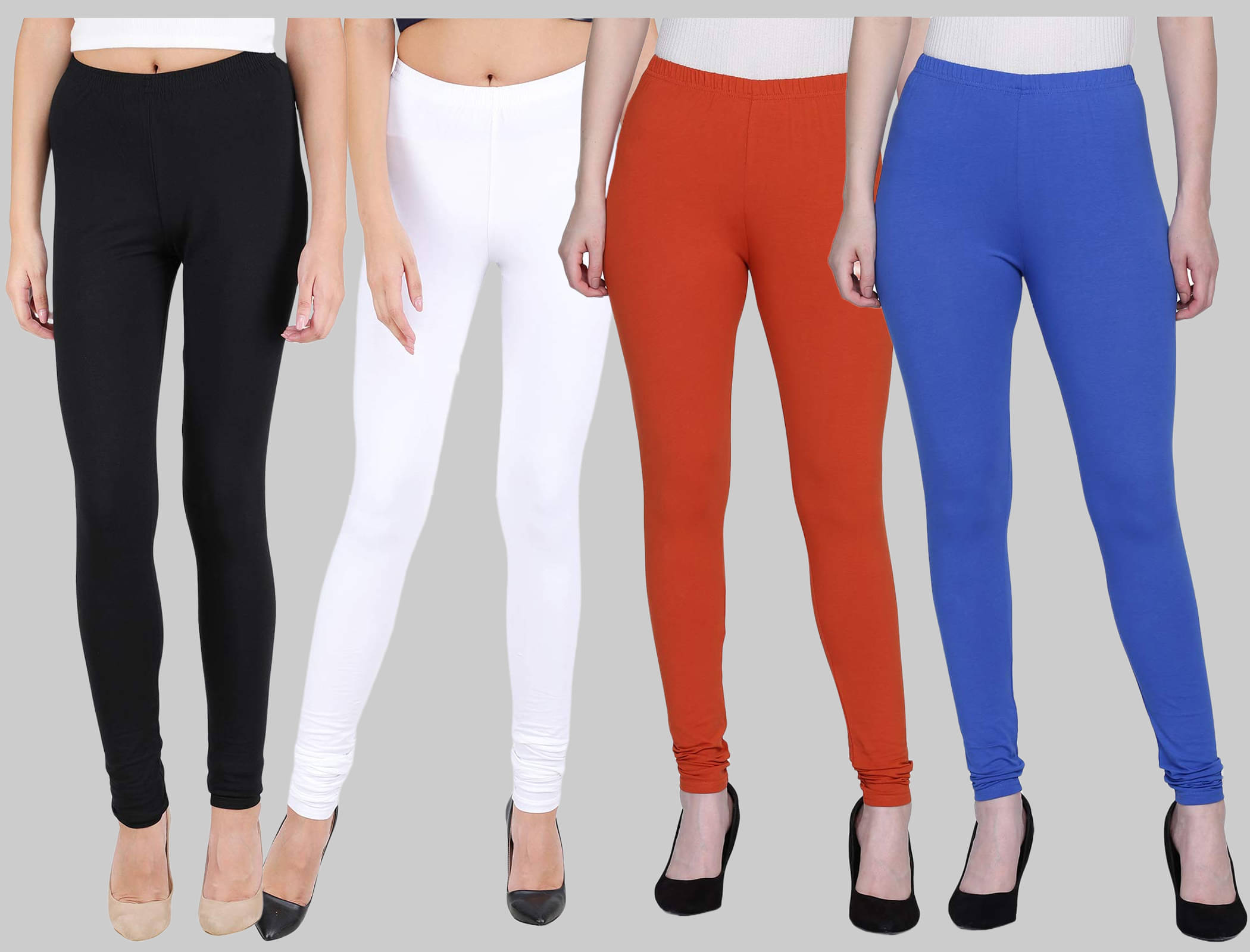     			FnMe - Multicolor Lycra Women's Leggings ( Pack of 4 )