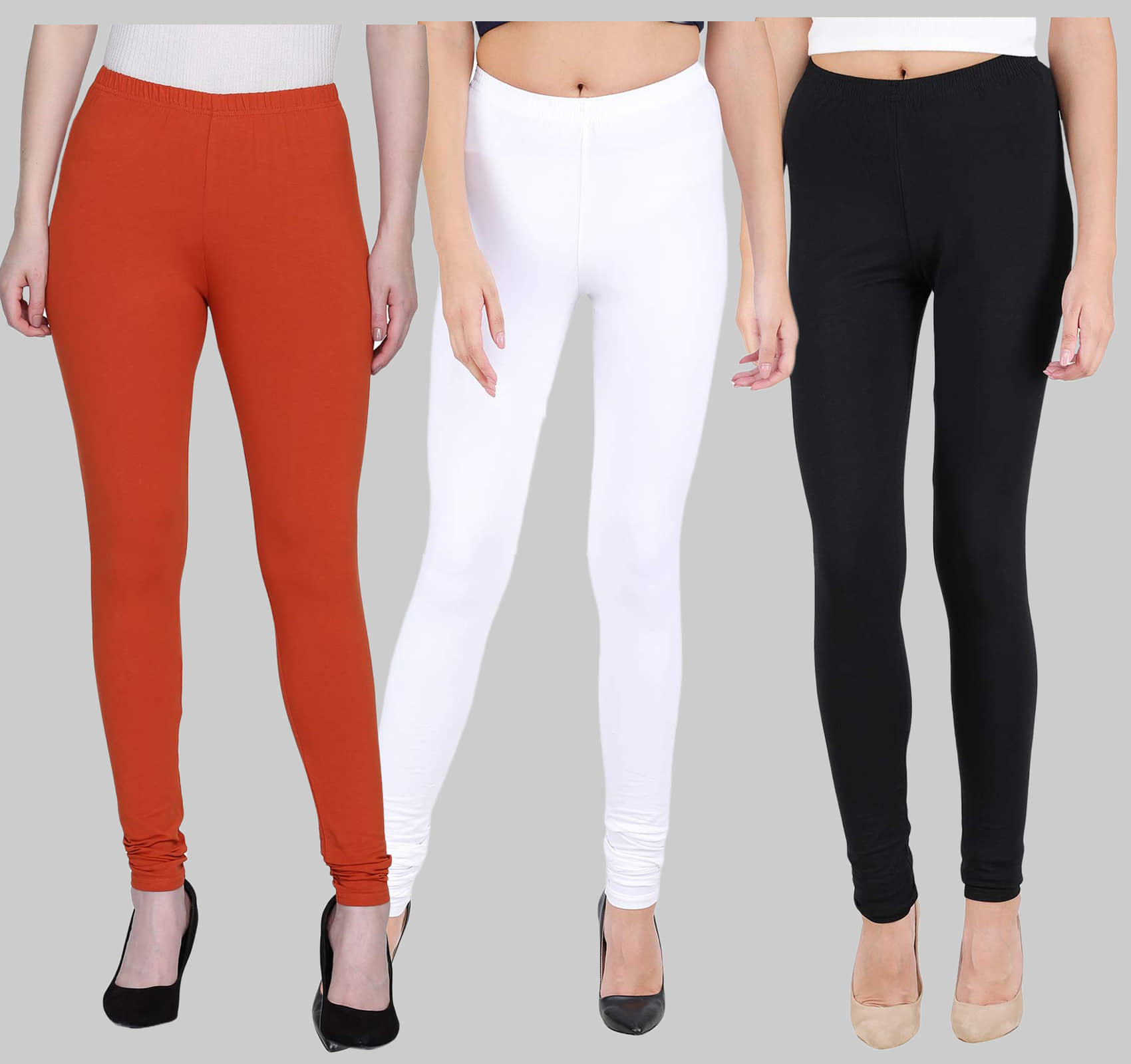 FnMe - Multicolor Lycra Women's Leggings ( Pack of 3 )