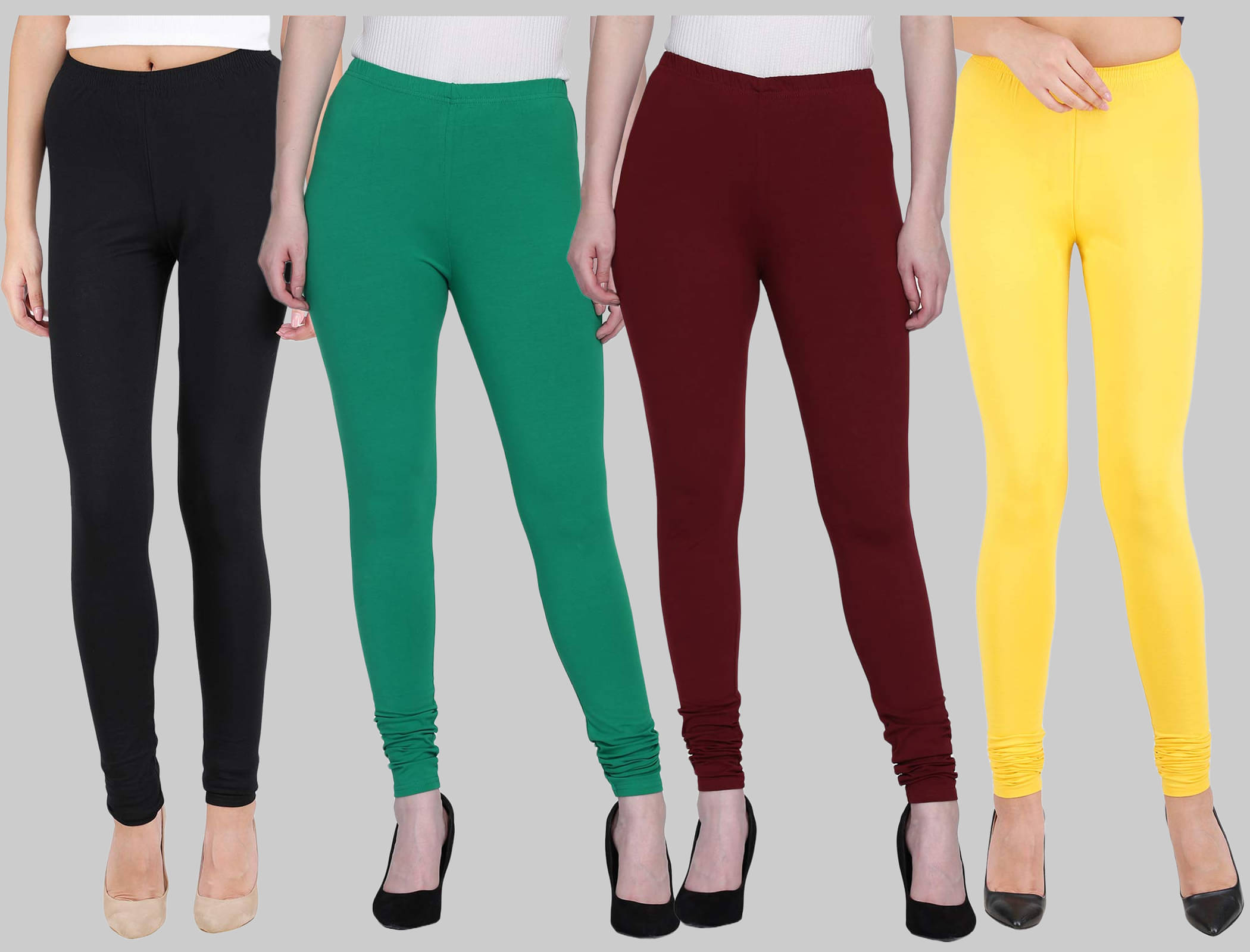     			FnMe - Multicolor Lycra Women's Leggings ( Pack of 4 )