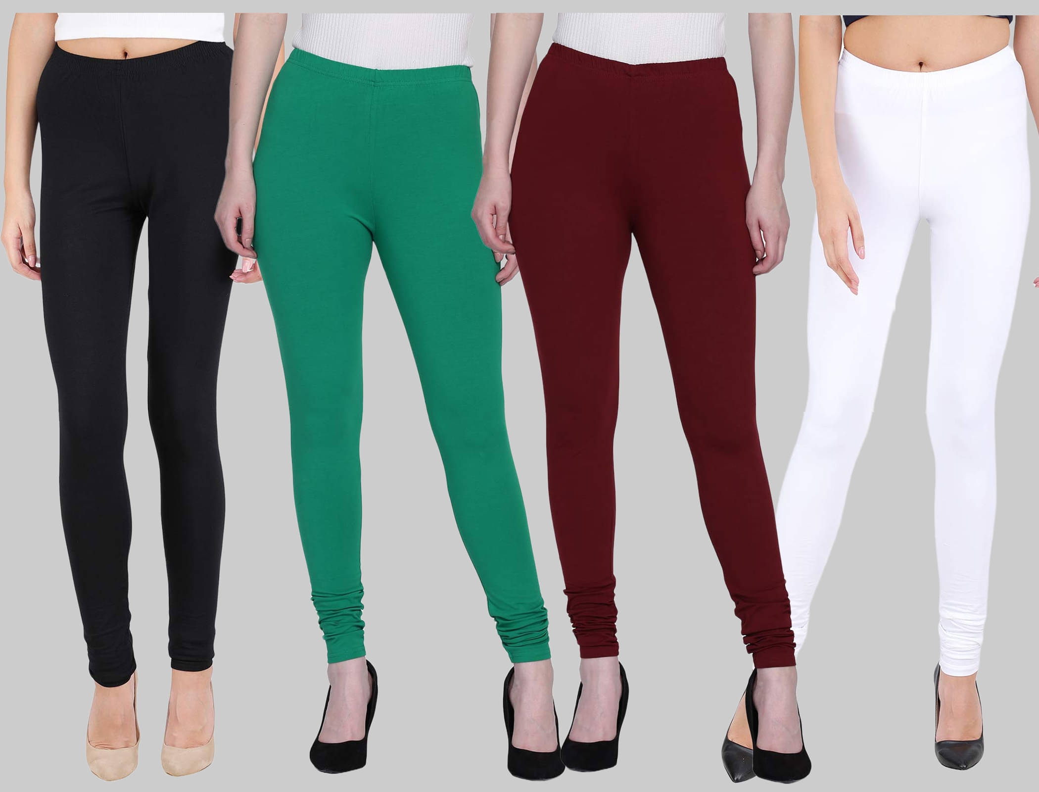     			FnMe - Multicolor Lycra Women's Leggings ( Pack of 4 )