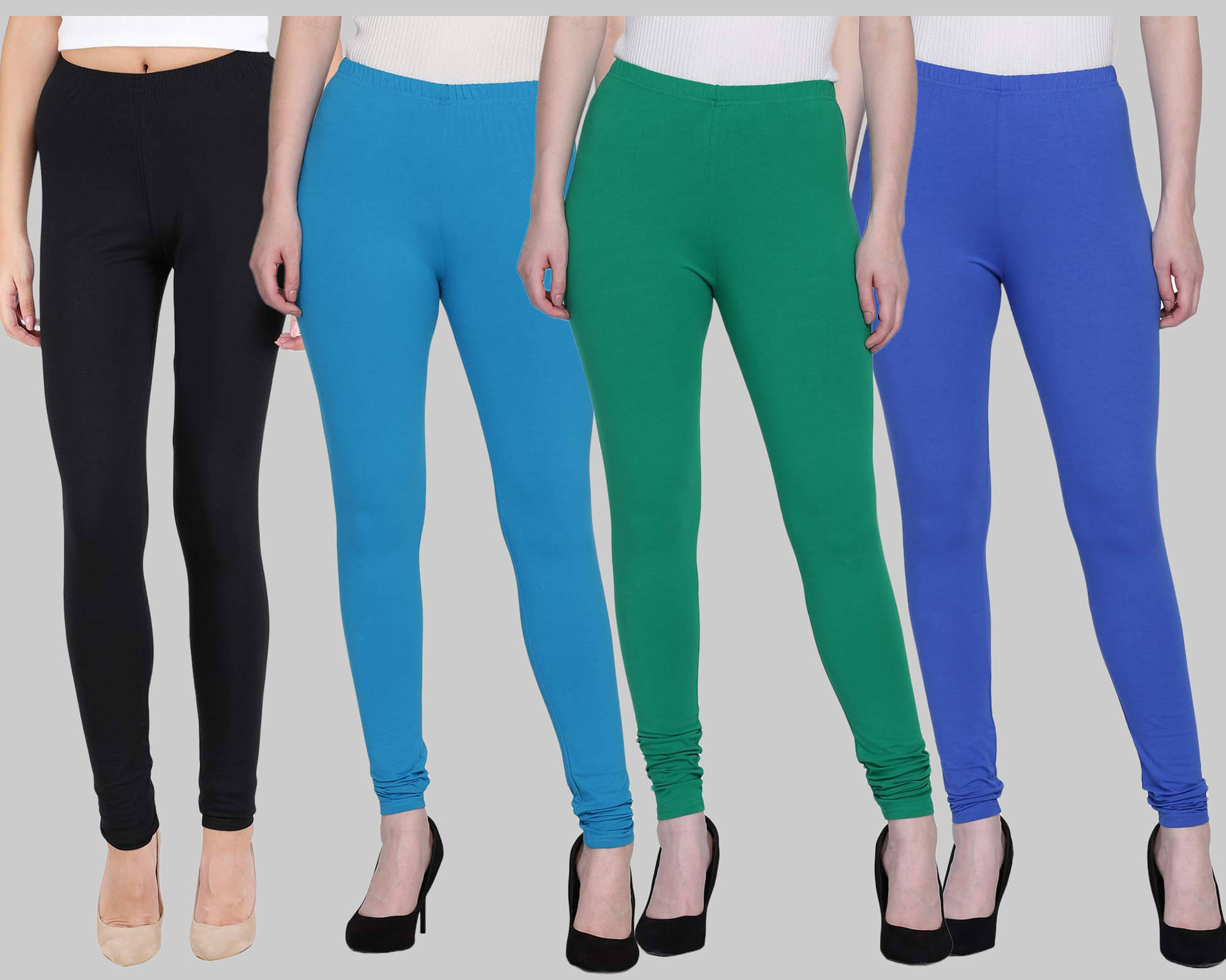     			FnMe - Multicolor Lycra Women's Leggings ( Pack of 4 )