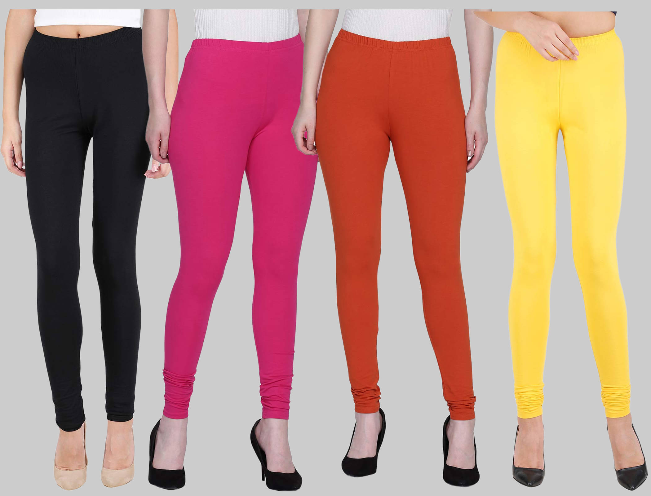     			FnMe - Multicolor Lycra Women's Leggings ( Pack of 4 )