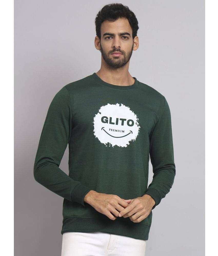     			Glito Fleece Round Neck Men's Sweatshirt - Green ( Pack of 1 )