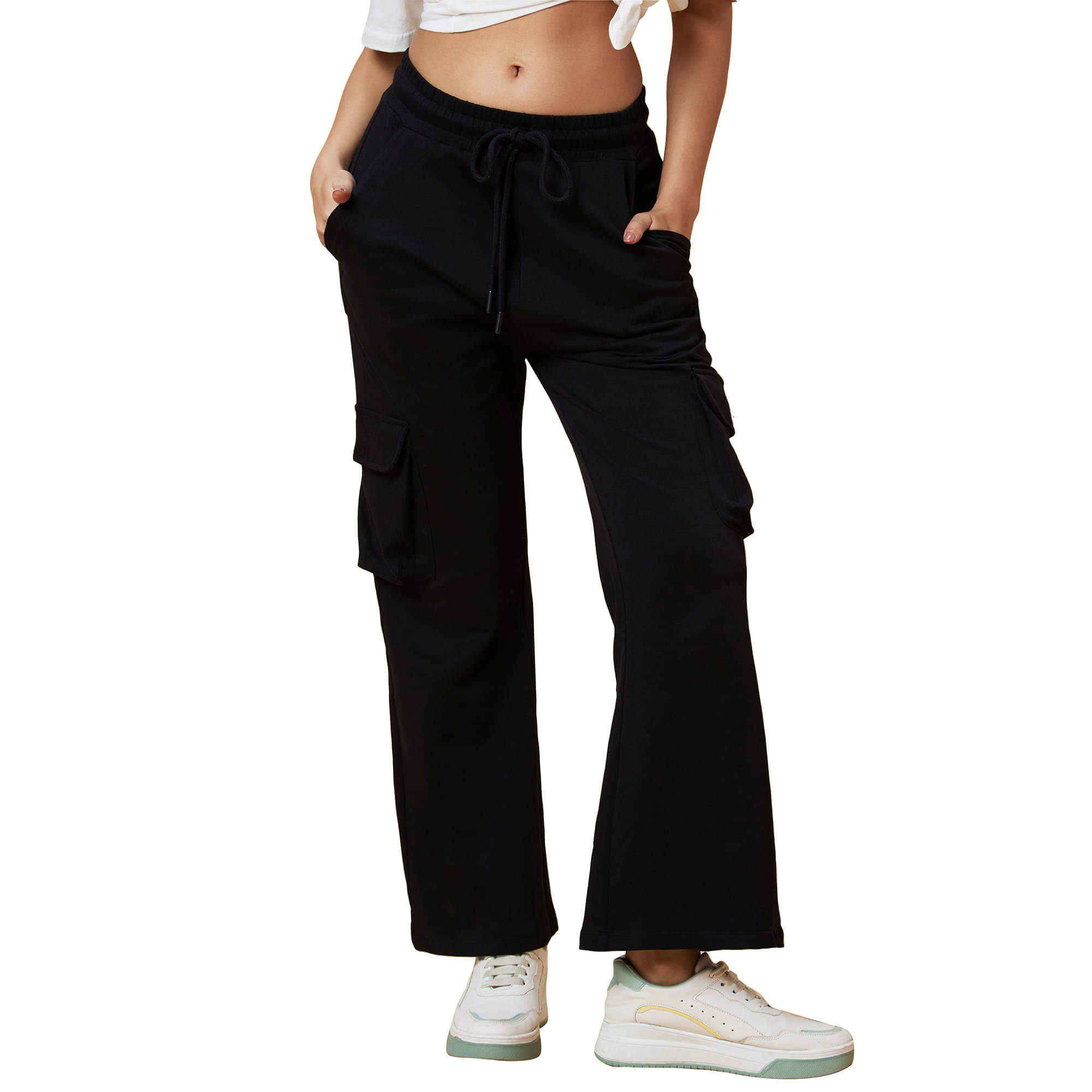     			Globus - Black Cotton Loose Women's Casual Pants ( Pack of 1 )
