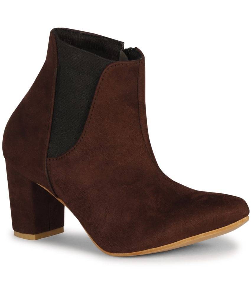     			Ishransh - Brown Women's Ankle Length Boots