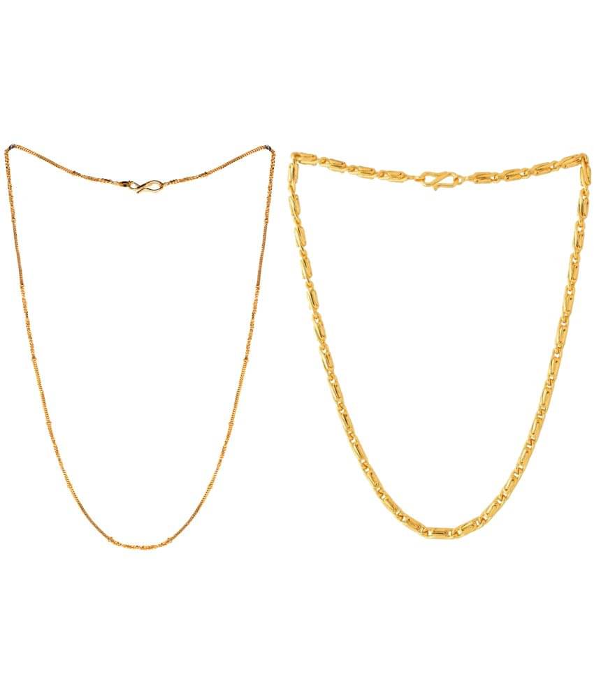     			JIPPA Gold Plated Chain ( Set of 2 )