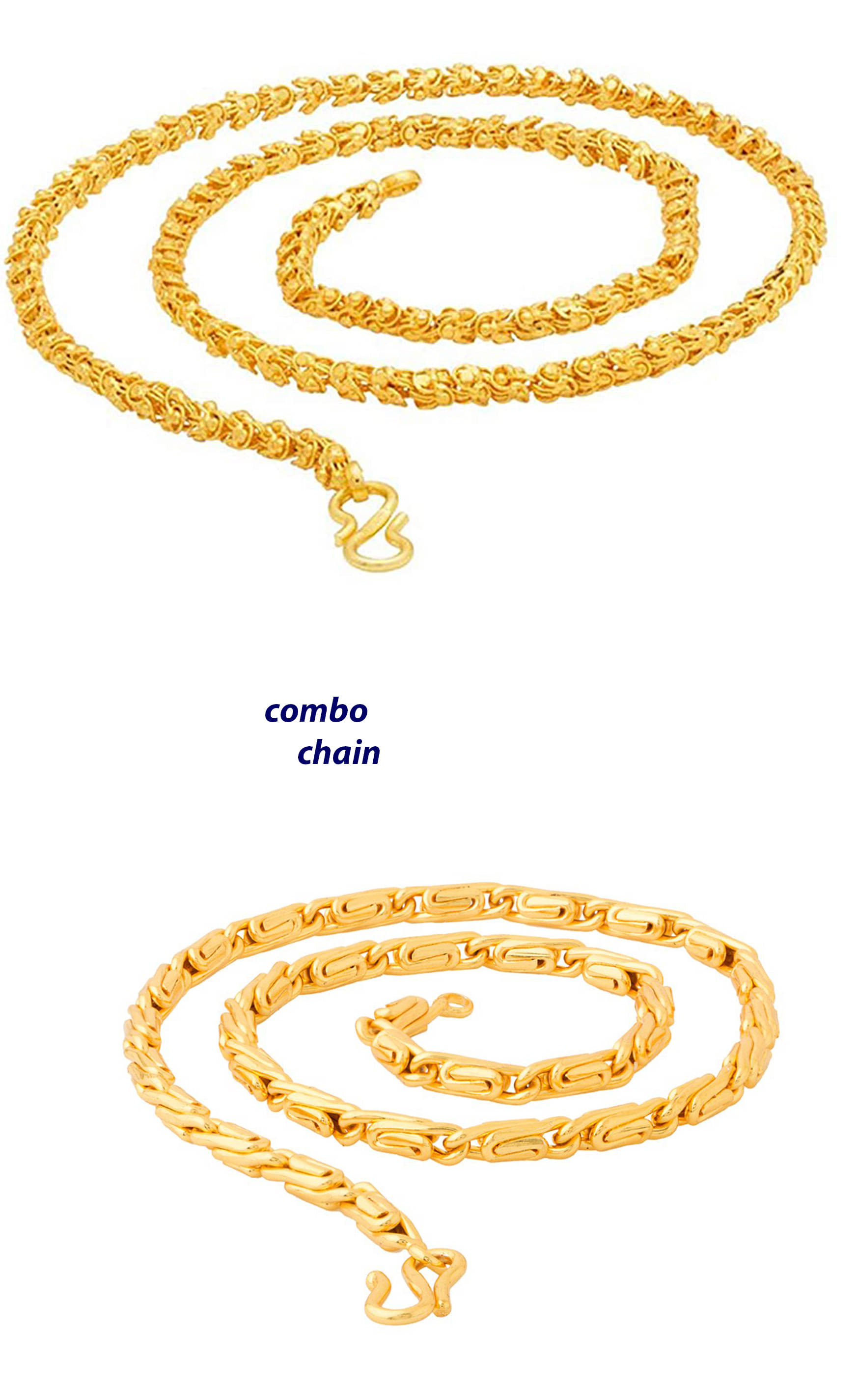 JIPPA Gold Plated Chain ( Set of 2 )     			JIPPA Gold Plated Chain ( Set of 2 )