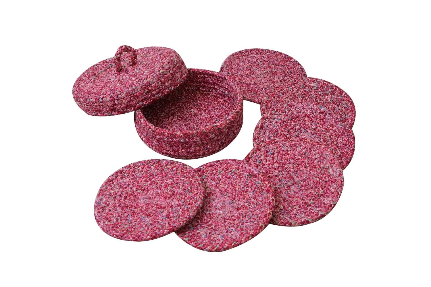     			LADLI JEE Set of 6 Polyester Coaster