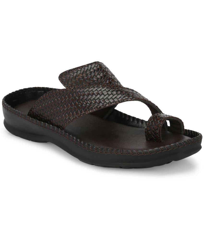 Leeport - Black Men's Leather Slipper