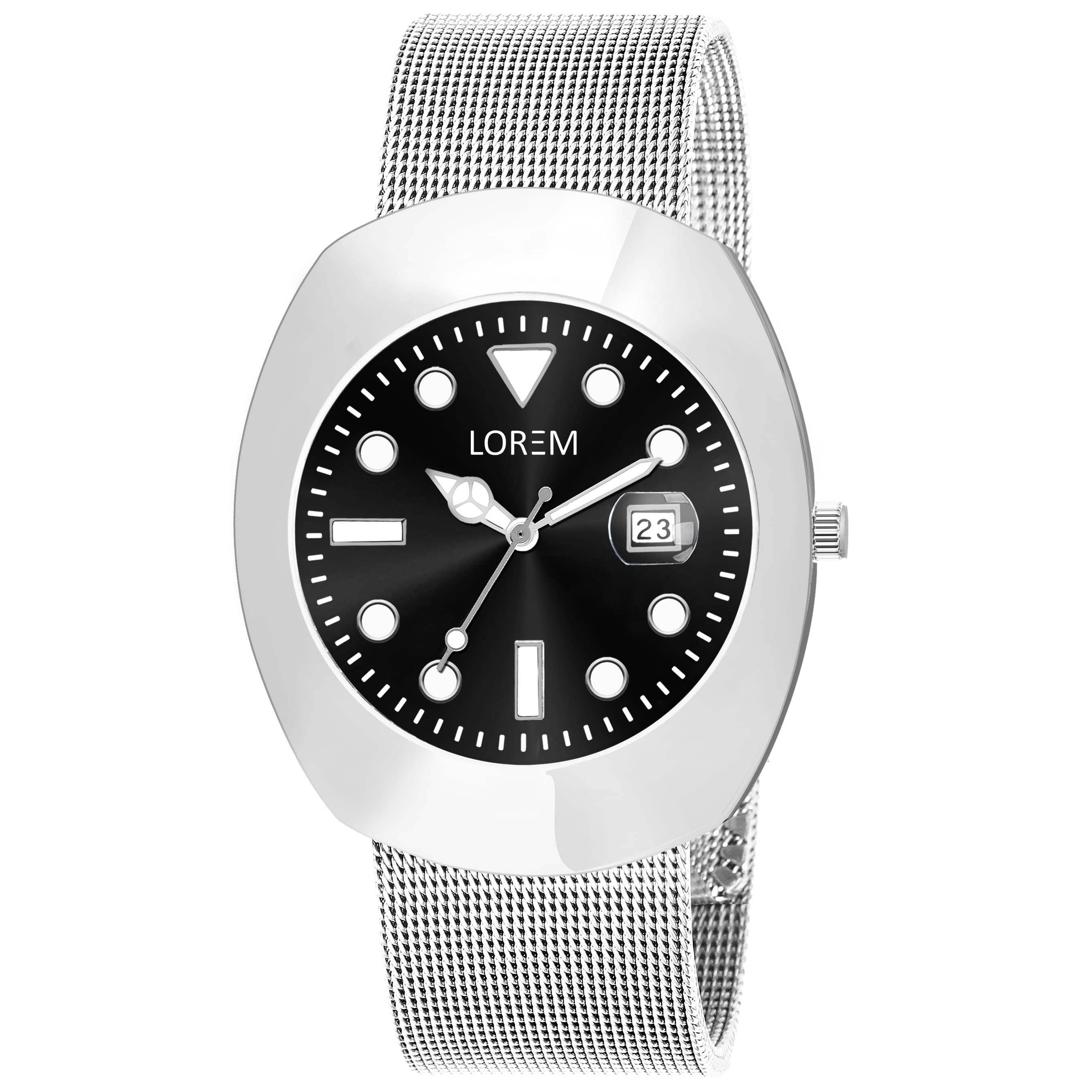     			Lorem - Silver Stainless Steel Analog Men's Watch