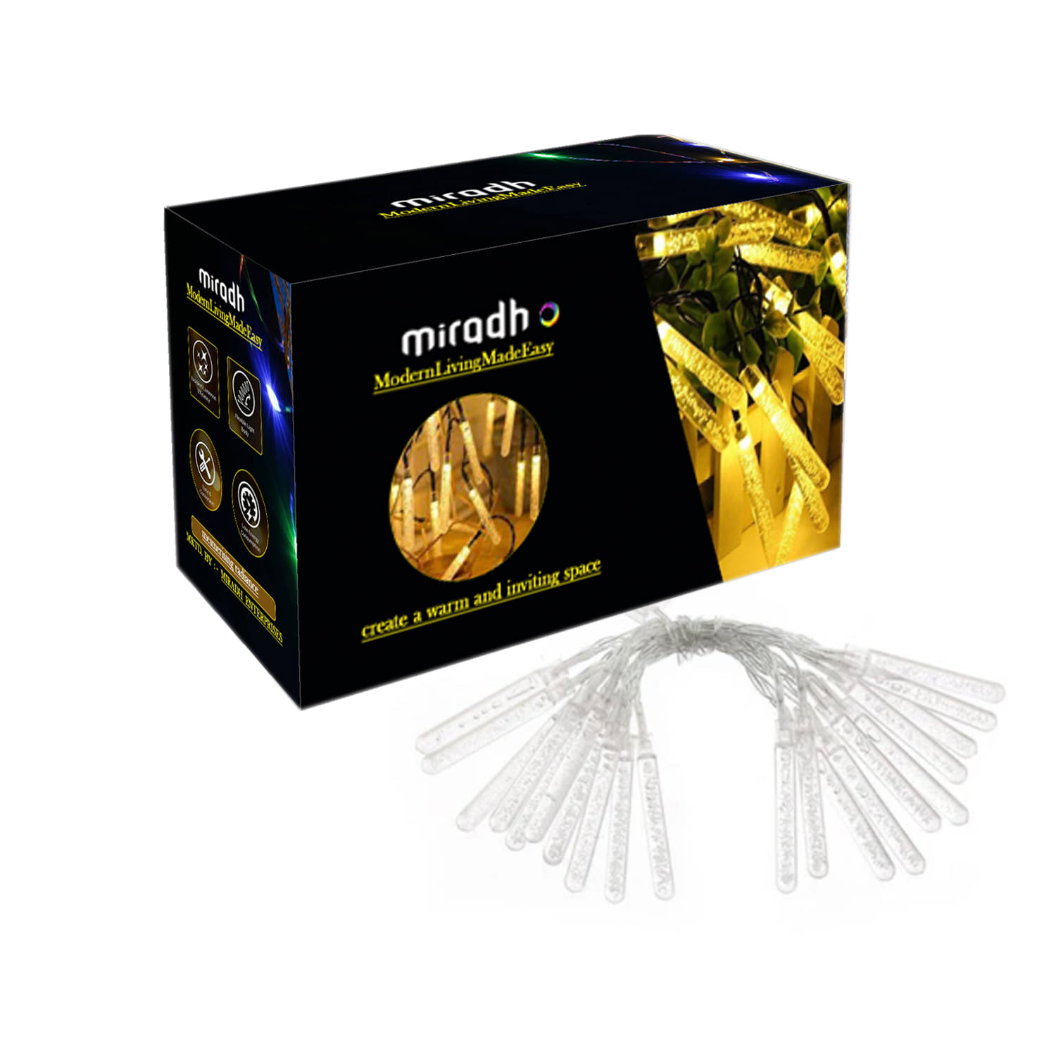     			MIRADH - Yellow 3Mtr String Light ( Pack of 1 )