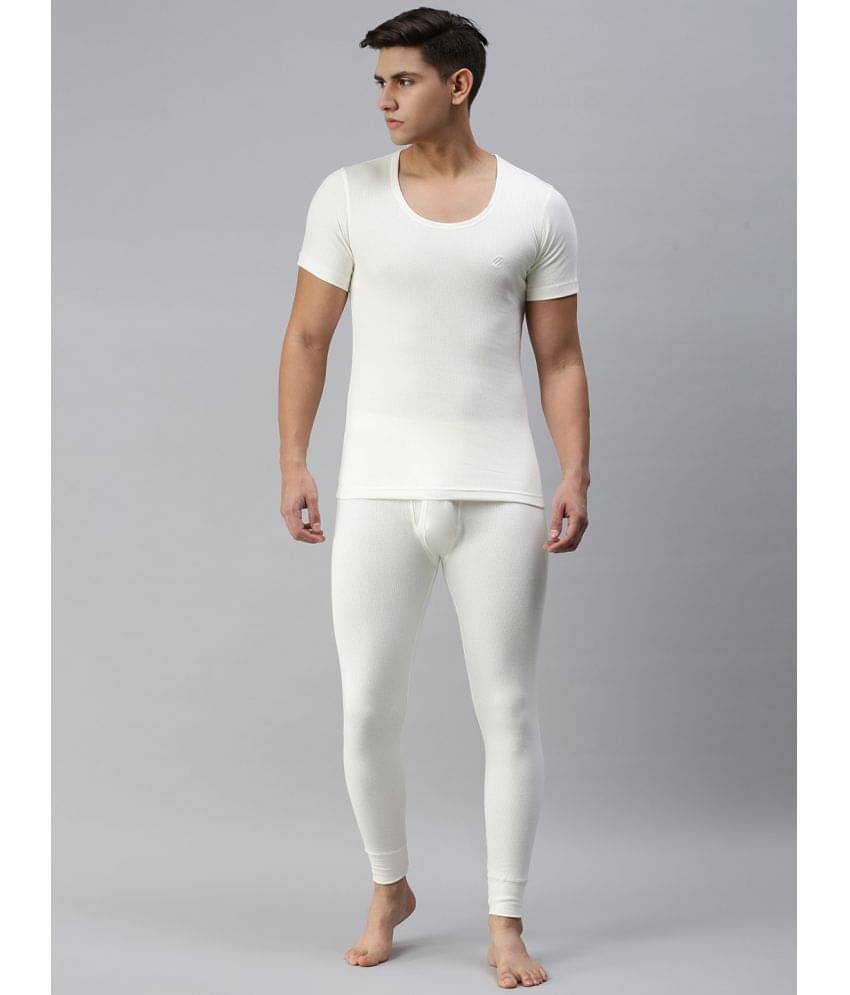     			ONN Pack of 2 Cotton Thermal Sets For Men's ( White )