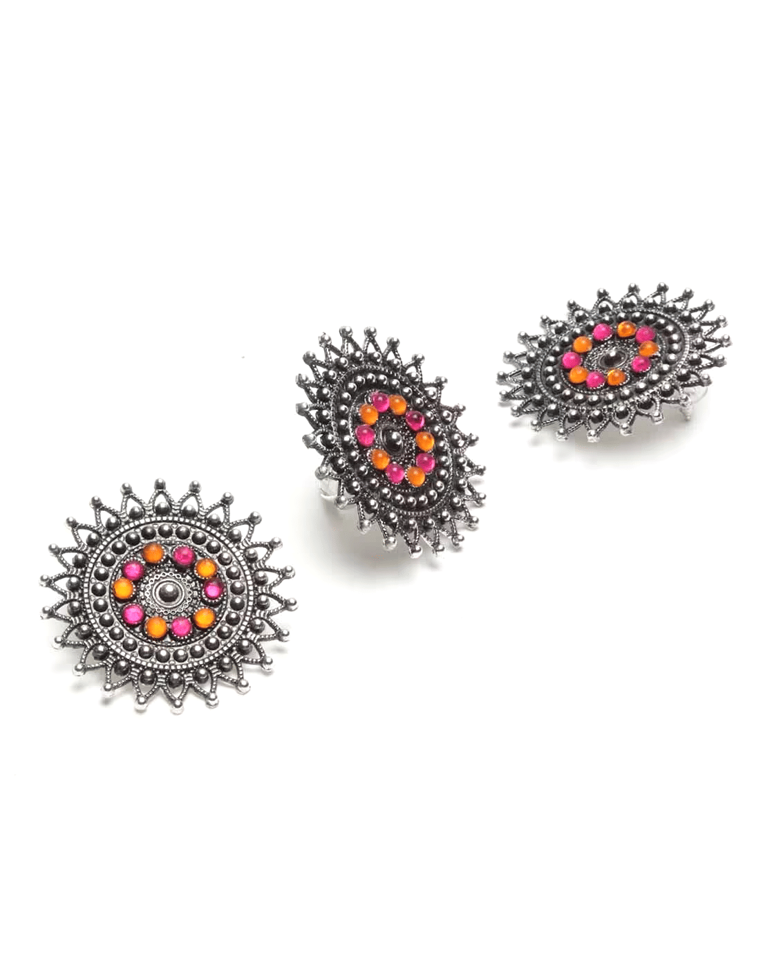 PUJVI - Multi Color Huggies Earrings ( Pack of 1 ) - Earrings | Buy online on ZillyBuy