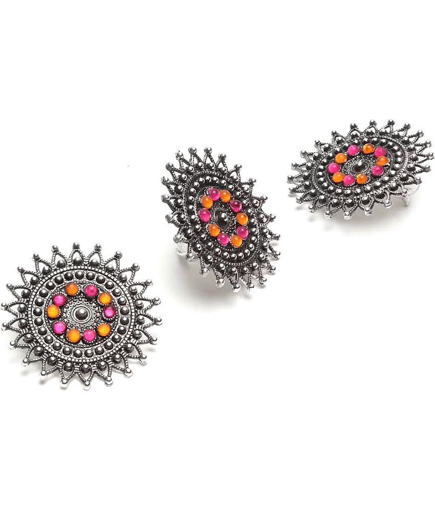 PUJVI - Multi Color Huggies Earrings ( Pack of 1 ) - Earrings | Buy online on ZillyBuy